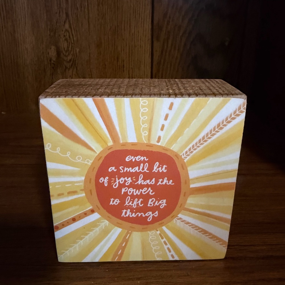 Primitives by Kathy Yellow and Orange Inspirational Block
